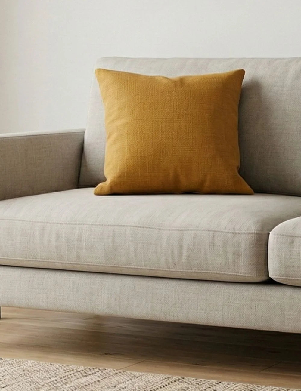 Earthy Mustard Textured Cushion Cover