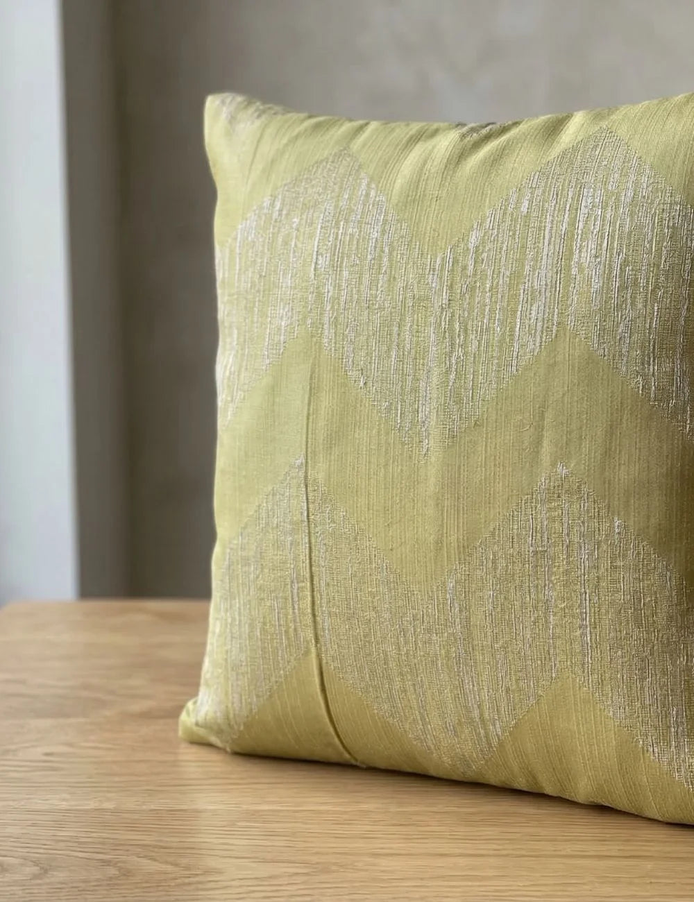 Luxe Chartreuse Chevron Cushion Cover