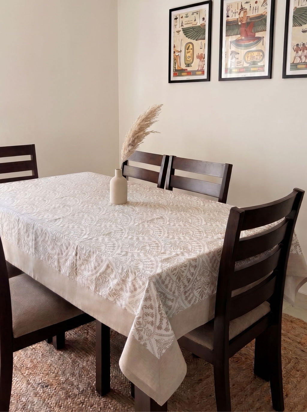 Ivory Heritage Cotton Dining Table Cover