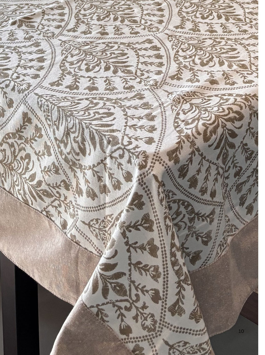 Ivory Heritage Cotton Dining Table Cover