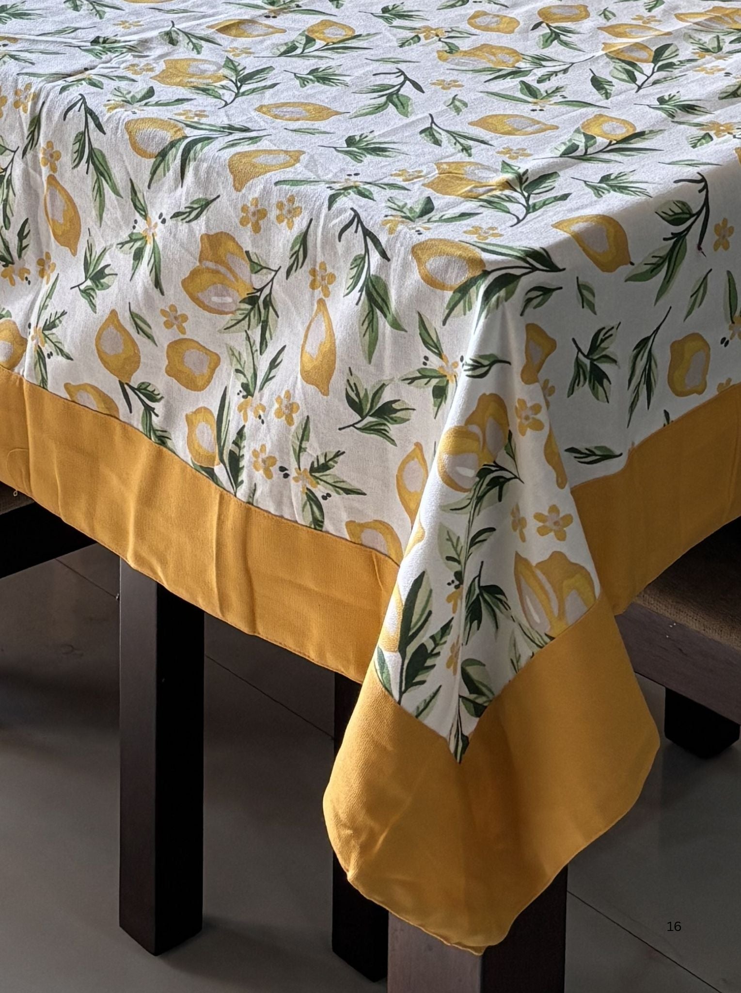 Citrus Bloom Cotton Dining Table Cover