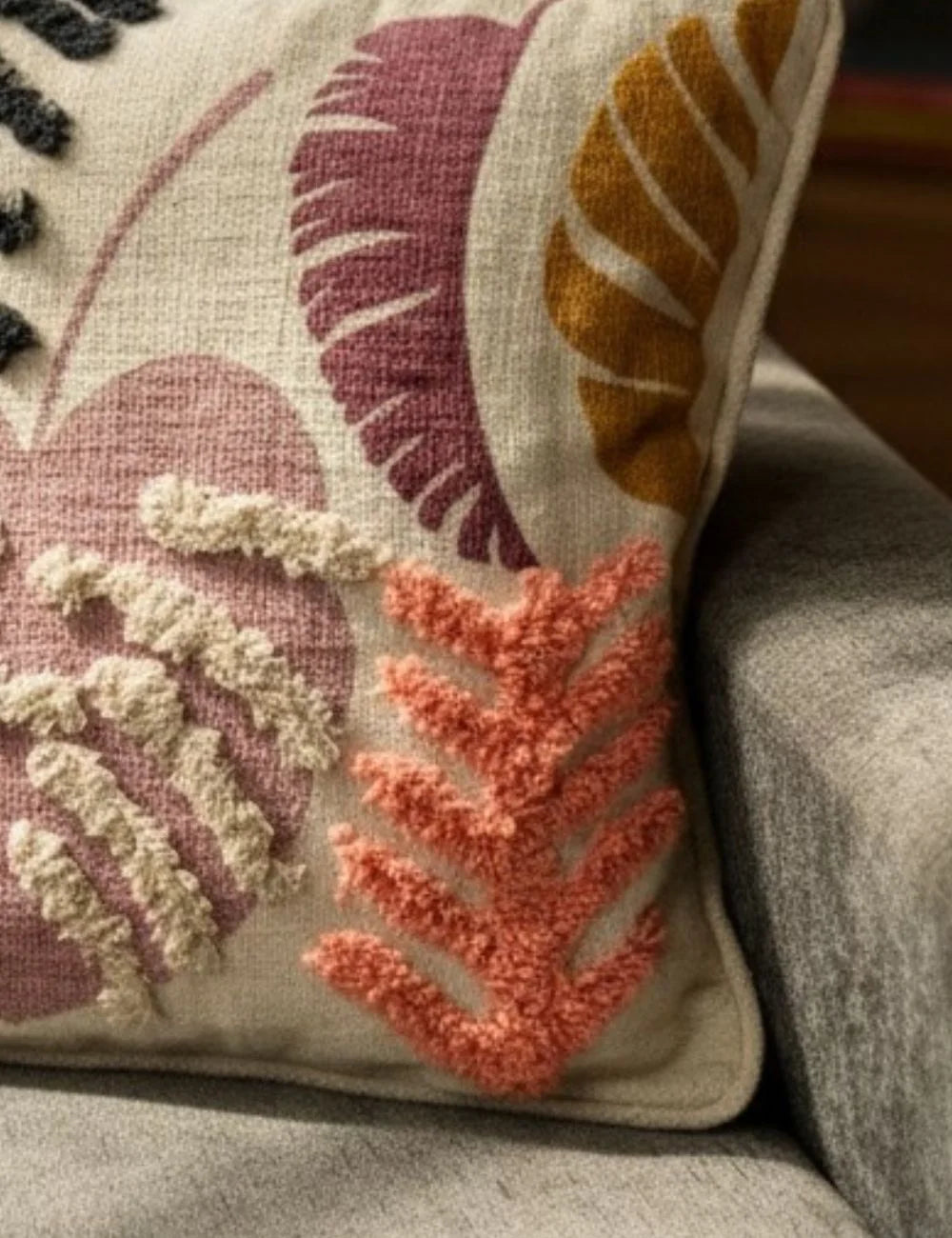 Monstera Muse – Tufted Premium Cushion Covers