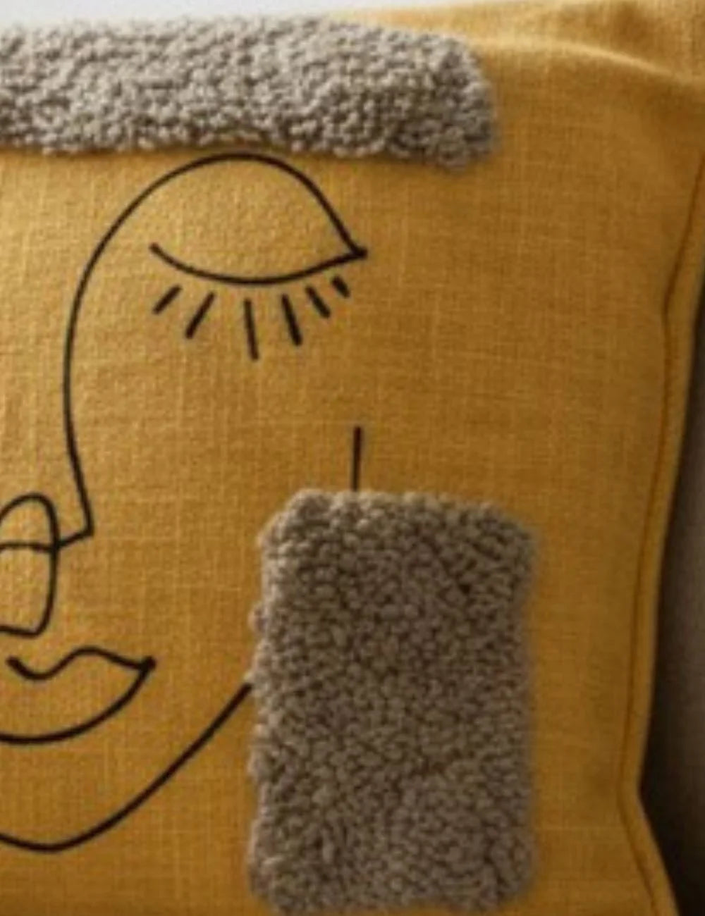 Sleepy Face-Mustard Yellow