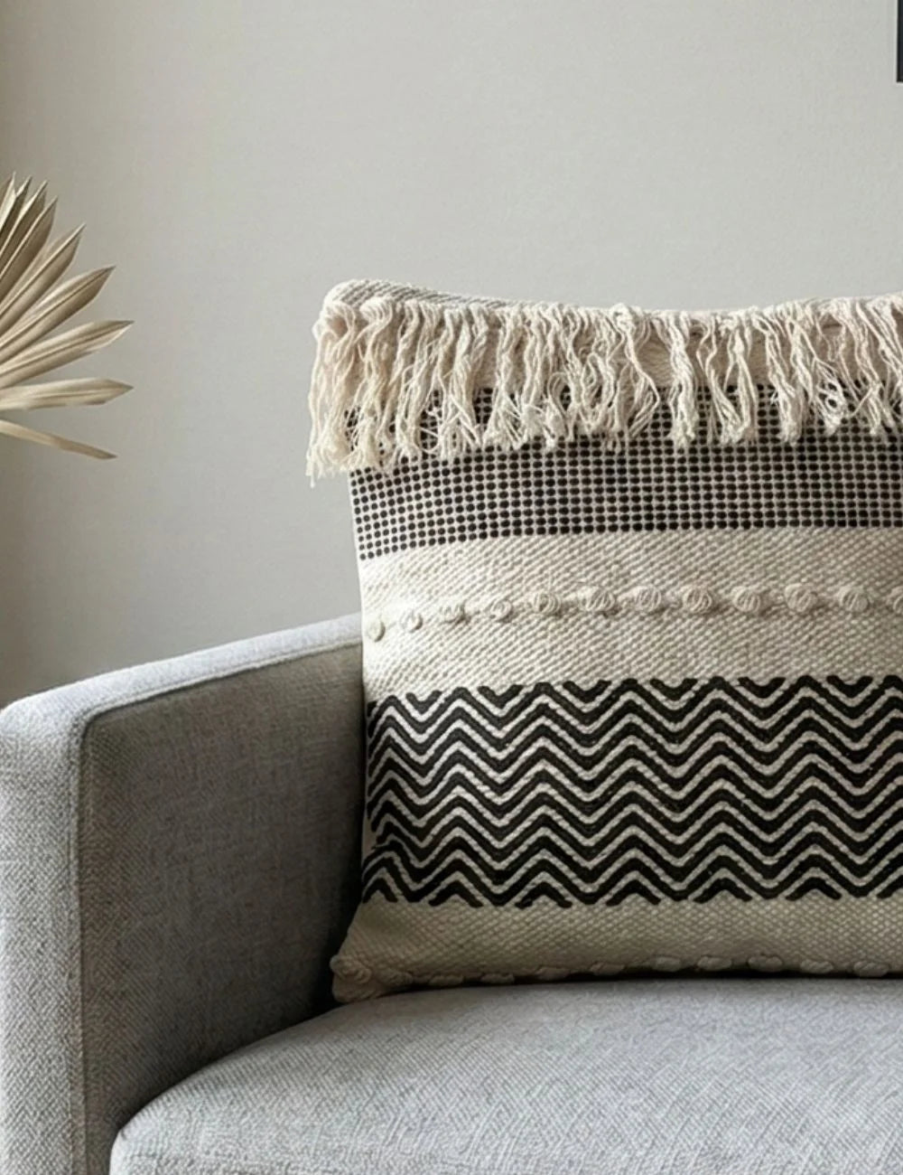 Boho Geometric Tassel Cushion Cover