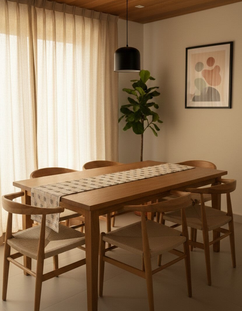 Boho Soft Neutral Tones Runner & Placemats