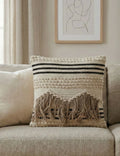 Boho Textured Tassel Cushion Cover