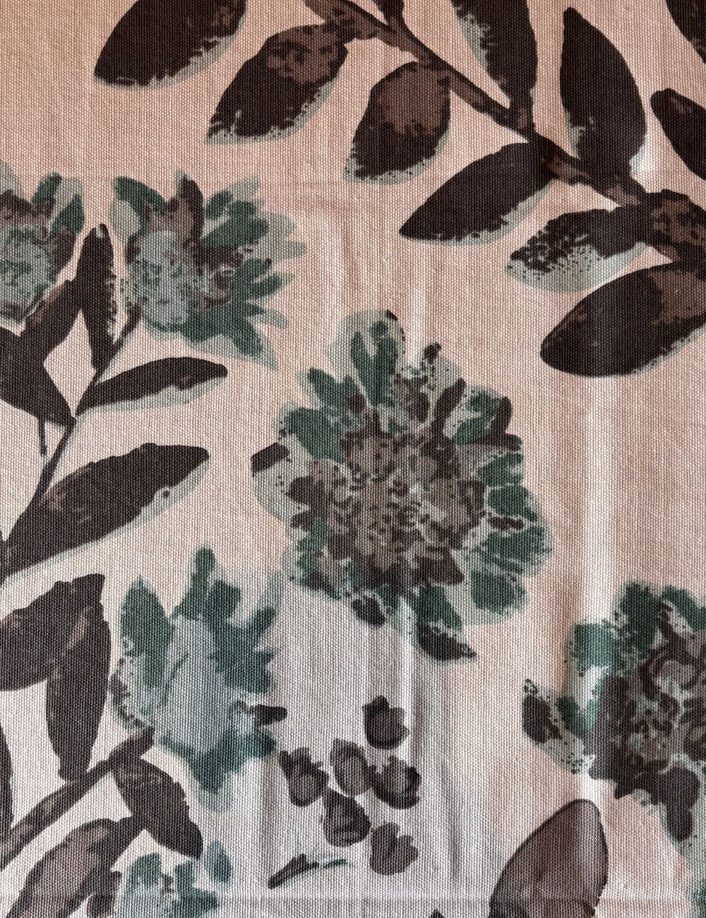 Sage Bloom Cotton Dining Table Cover
