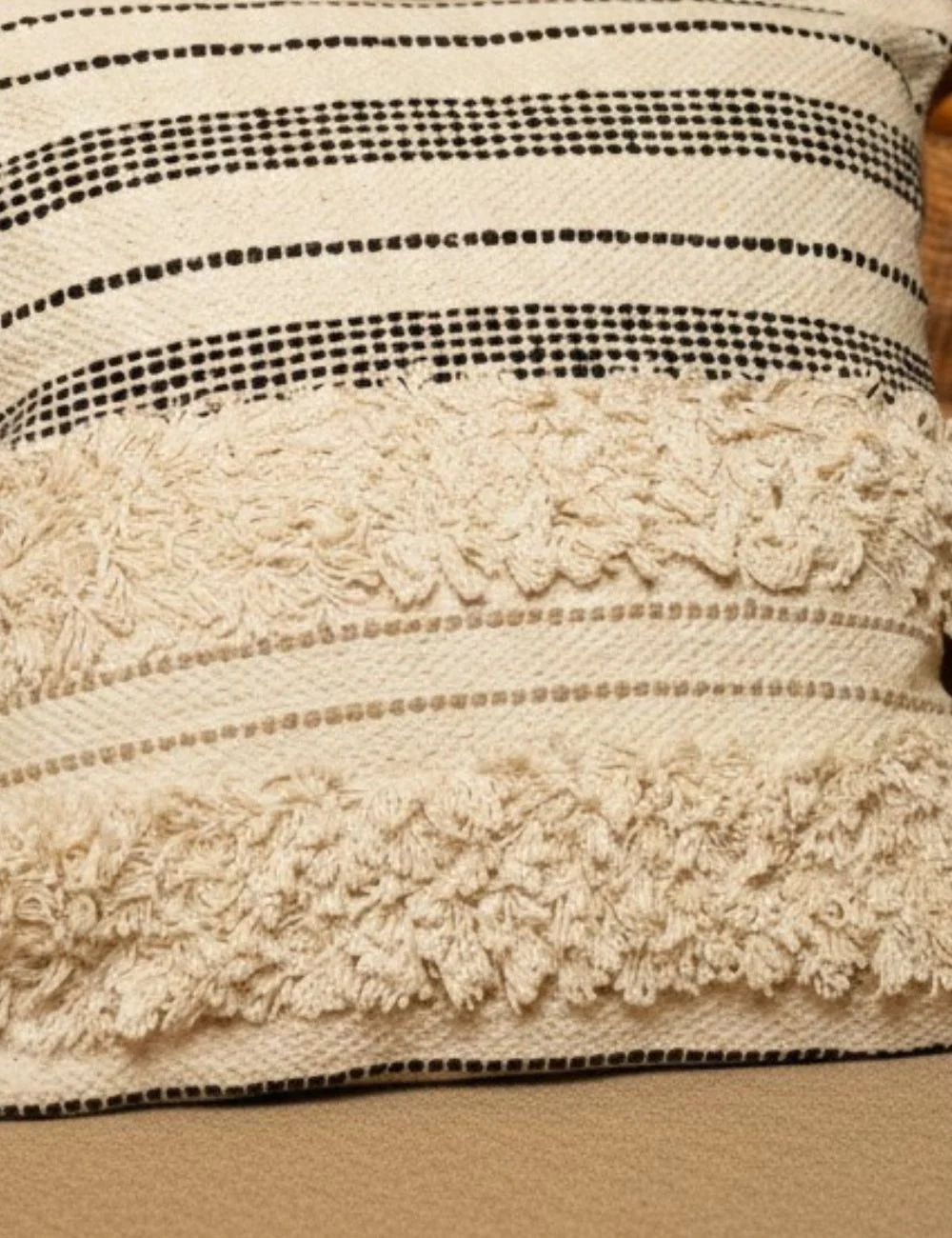 Ivory Weave-Boho Cushion cover