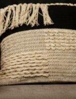 Braided noir fringe-Premium Cushion Cover - Image 2