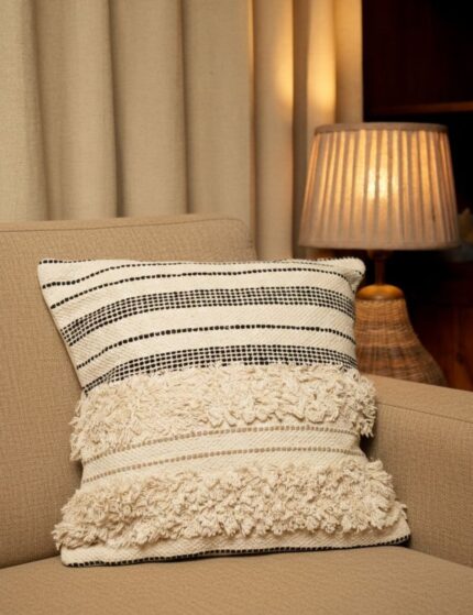 Ivory Weave-Boho Cushion cover