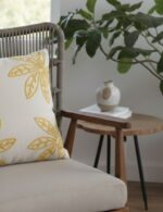 Sunlit Leaf Embroidered Cushion Cover - Image 2