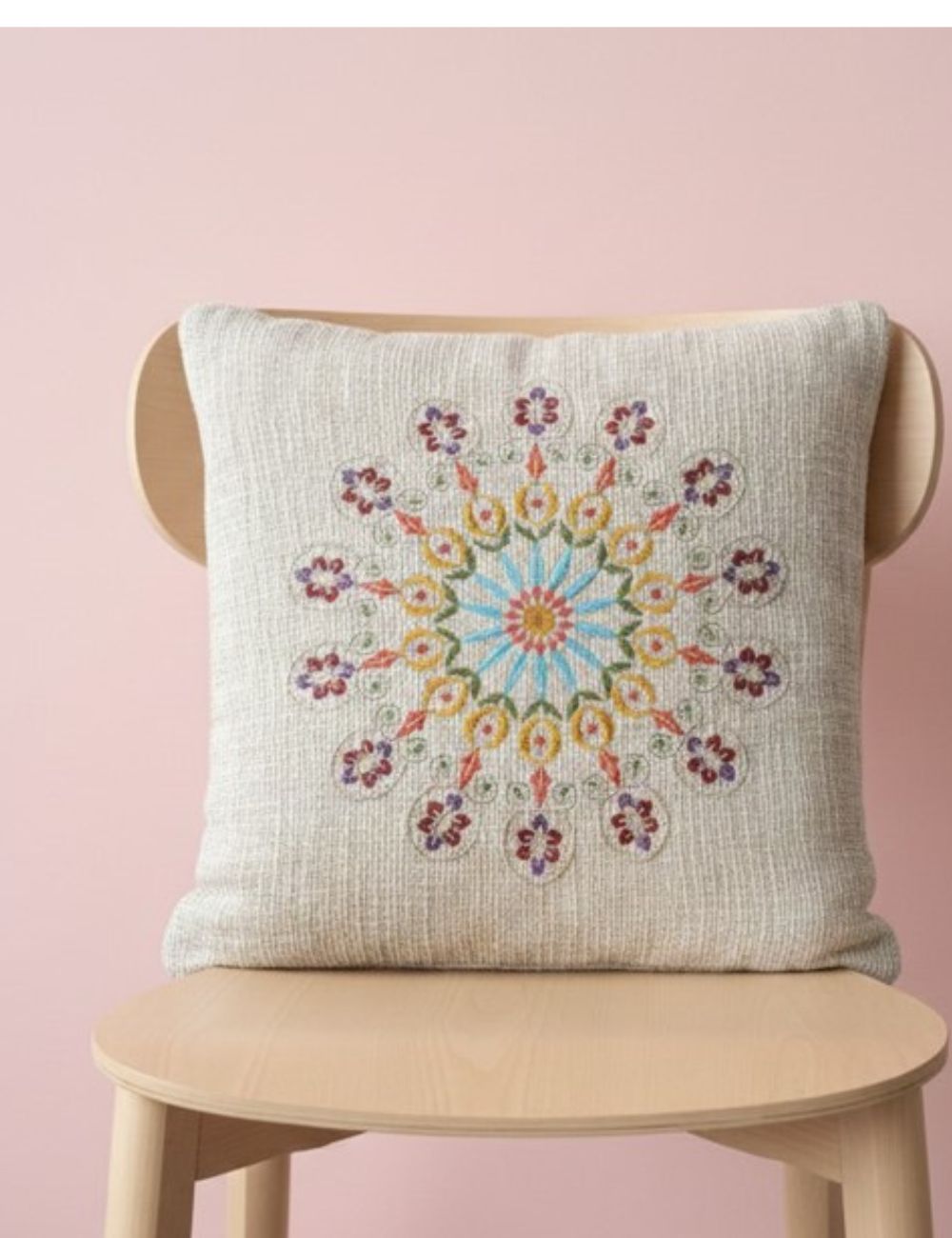 34 Floral Mandala Cushion Cover - Image 1