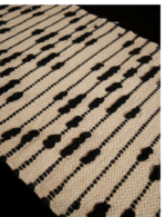 Boho Modern Black & Ivory  Runner and Placemats - Image 4