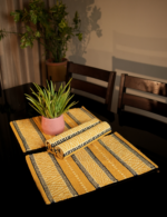 Boho Mustard Yellow Runner with Placemats - Image 3