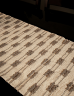 Boho Soft beige and gray Runner and Placemats - Image 4