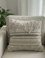 Textured Boho Neutral Cushion Cover - Image 2